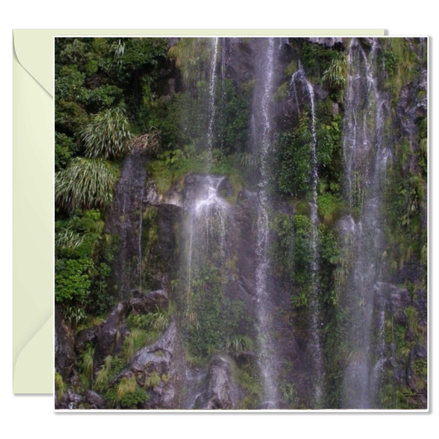 Card - Milford Sound Waterfall